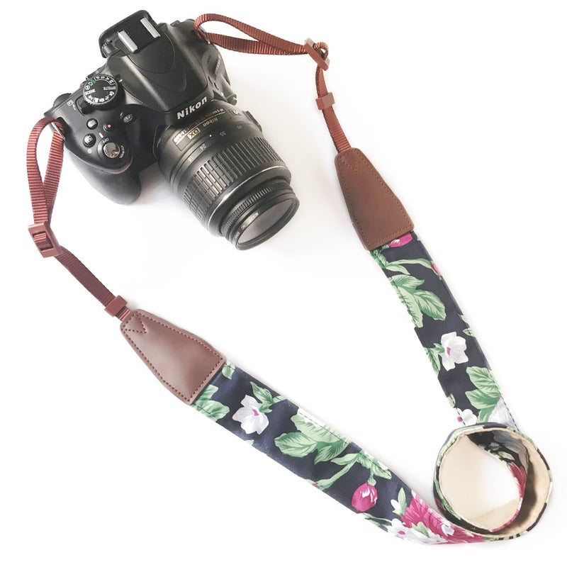Alled Camera Strap Neck, Adjustable Vintage Floral Camera Straps Shoulder Belt for Women/Men,Camera Strap for Nikon/Canon/Sony/Olympus/Samsung/Pentax ETC DSLR/SLR - Image 1